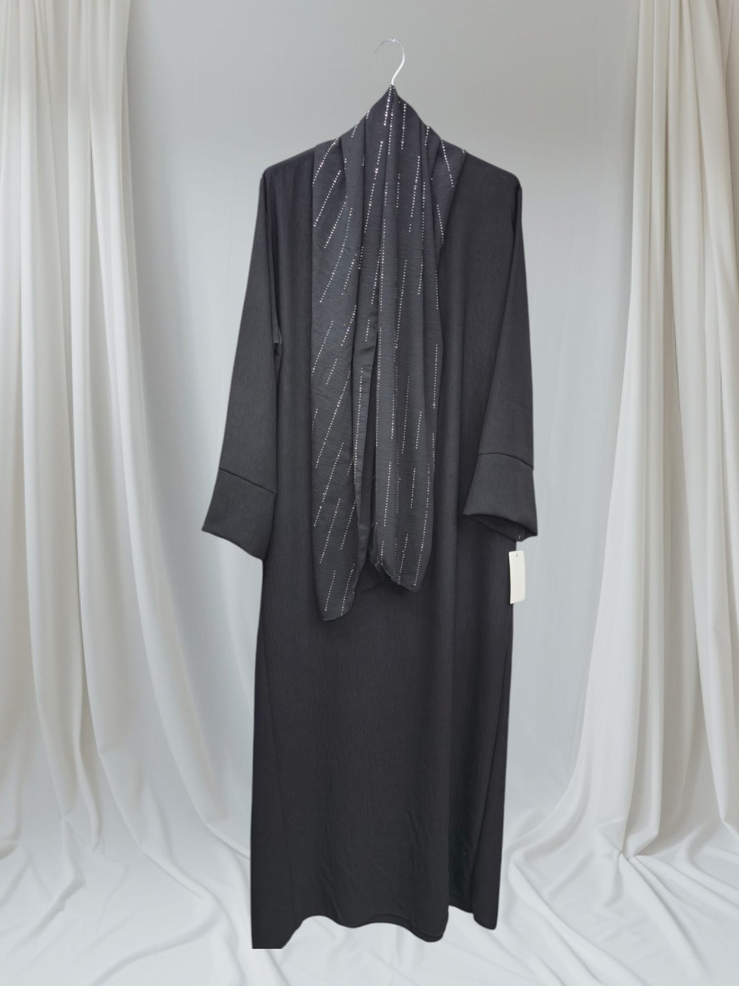 Abaya mit integriertem Glitzer Hijab